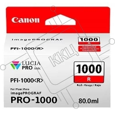 Картридж струйный Canon PFI-1000 R красный (80 мл.) для Canon IJ SFP PRO-1000 WFG