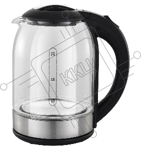 Чайник электрический Starwind SKG2051 1.8л. 1800Вт черный/серебристый (корпус: стекло)
