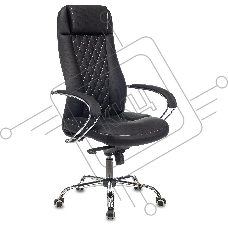 Кресло руководителя Бюрократ CH-609SL/ECO черный, искусственная кожа, крестовина металл хром
