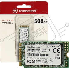 Накопитель SSD M.2 Transcend 500Gb MTS425 TS500GMTS425S (SATA3, up to 530/480MBs, 3D NAND, 180TBW, 22x42мм)