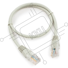 Патч-корд медный UTP Cablexpert PP10-0.5M кат.5, 0.5м, литой, многожильный (серый)