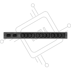 Распределитель питания APC Netshelter Rack Automatic Transfer Switch, 1U, 10A, 230V, C14 IN, 12 C13 OUT, 50/60Hz