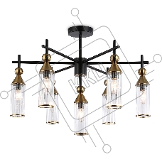 Люстра Ambrella light LH55257/7 BK/BS/CL черный/латунь/прозрачный E14*7 max 40W D640*520