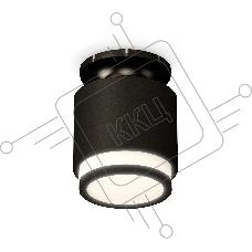 Светильник Ambrella Light XS7511063 SBK/PBK/FR черный песок/черный полированный/белый матовый MR16 GU5.3 (N7926, C7511, N7121)