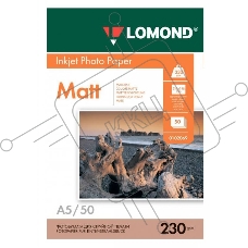 Фотобумага Lomond 0102069 A5/230г/м2/50л./белый матовое для струйной печати