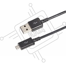 Кабель Rexant (18-4268) USB кабель microUSB длинный штекер 1М черный 