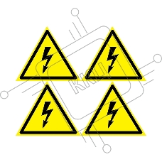 Наклейка знак электробезопасности Rexant 56-0006-3 «Опасность поражения электротоком» 130х130х130 мм 5 шт.