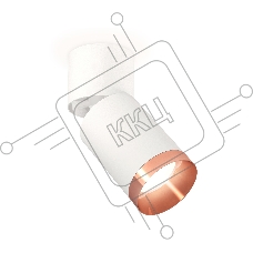 Комплект накладного поворотного светильника Ambrella light XM6312045 SWH/WH/PPG белый песок/белый/золото розовое полированное MR16 GU5.3 (A2220, C6312, N6135)