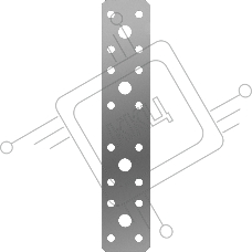 Крепежная пластина 180x35 x 2мм, КП-2.0 ЗУБР