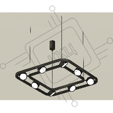 Светильник Ambrella light XB9182100/8 SBK/PBK черный песок/черный полированный GX53 (C9182, N8113)