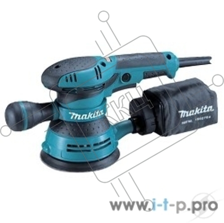 Шлифовальная машина Makita BO5041 ЭШМ,{300Вт,ф125мм,4000-12000об\м,ампл-2.8мм,1.4кг,кор,п\сборник,доп.рукоятка}