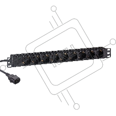 Блок розеток горизонтальный ExeGate ServerPro PDU-19H906 Al-9S-C14-2.5, 19