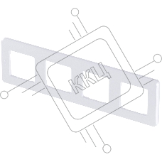 Рамка 4 поста жемчуг Inspiria