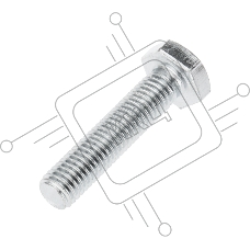 Болт шестигранный KRANZ DIN 933, 10х45, упаковка поставщика ( 24 кг. / 700 шт.)