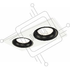 Комплект встраиваемого светильника Ambrella light XC7635002 SWH/PBK белый песок/черный полированный MR16 GU5.3 (C7635, N7011)