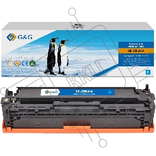 Картридж G&G, аналог HP CB541A/125A/Canon 716 синий 1.4k с чипом