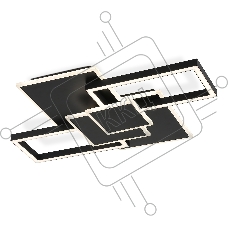 Потолочный светодиодный светильник Ambrella light FA1032/5 BK черный 95W 3000K-6400K 705*500*95 (ПДУ ИК)