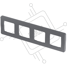 Рамка 4 поста дымчатый Inspiria