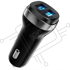 Автомобильная зарядка HOCO Z40 Superior, 2xUSB, 2.4A, черный