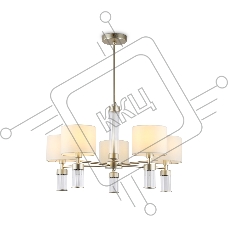 Люстра Ambrella light LH71301/5 CGD/WH золото/белый E14/5 max 40W D680*740