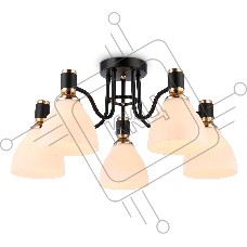 Светильник Ambrella light TR303307/5 BK/GD/FR черный/золото/белый матовый E27*5 max 60W D600*270