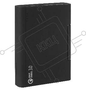 Портативное зарядное устройство Qumo PowerAid 10400 QC/PD, 10400  мА-ч QC 3.0&2.0/BC1.2/MTKPE 1&2/PD черный