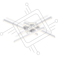 Потолочный светодиодный светильник Ambrella light FL6281 WH белый 58W 3000K-6400K 700*700*85 (ПДУ ИК)