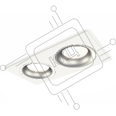 Комплект встраиваемого светильника Ambrella light XC7635004 SWH/MCH белый песок/хром матовый MR16 GU5.3 (C7635, N7013)