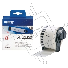 Бумажная клеящаяся лента Brother DK22223 50 мм, 30 м, черный шрифт, белый фон