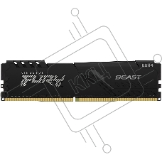 Оперативная память Kingston Fury Beast, DDR4, 8GB (1x8GB), 3600MHz, CL17, с радиатором, черны