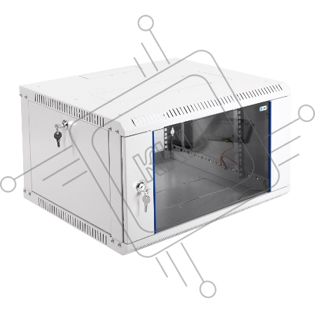 Шкаф телеком. настенный разборный 6U (600х520) дверь стекло (ШРН-Э-6.500) (1 коробка)