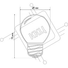 Лампа шар E27, 7LED, 24В, диаметр 45мм ТЕПЛЫЙ БЕЛЫЙ, матовая колба 