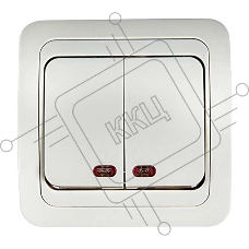 Выключатель 2-кл. CLASSICO с подсвет. 2123 бел. ASD / IN HOME 4680005959877