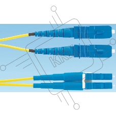 Патч-корд Panduit F92ELLNSNSNM010 2x9/125 OS1/OS2 LC дуплекс-SC дуплекс 10м LSZH желтый