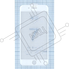Защитное стекло 4D для Apple iPhone 7/8 Plus белый