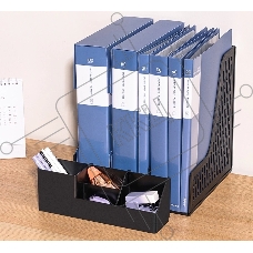 Лоток вертикальный Deli E9847 3отд. сборный для бумаг 253x320x275мм черный пластик пластиковый пакет