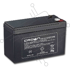 Батарея CROWN CBT-12-7.2 (напряжение 12В, емкость 7.2 А/Ч, разм 151х65х100 мм, вес 2,1 кг, тип клеммы - F2, 5 лет)