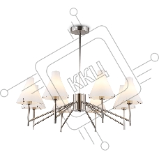 Люстра Ambrella light LH57125/8 SN/FR никель/белый матовый E14/8 max 40W D800*650