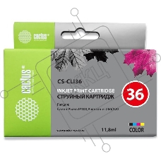 Картридж струйный Cactus CS-CLI36 цветной (11.8 мл.) для CANON Pixma iP 100/ MiNi 260