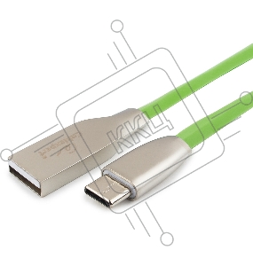 Кабель USB 2.0 Cablexpert CC-G-USBC01Gn-1M, AM/Type-C, серия Gold, длина 1м, зеленый, блистер