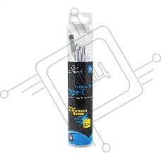 Кабель USB 2.0 Cablexpert CC-U-USBC01S-3M, AM/TypeC, серия Ultra, длина 3м, серебристый, блисте
