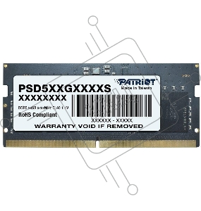 Память Patriot DDR5 8Gb 4800MHz PSD58G480041S RTL PC5-38400 CL40 SO-DIMM 260-pin 1.1В single rank