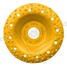 Чашка твердосплавная зачистная Denzel 72976 125 мм, наклонная, крупное зерно #8