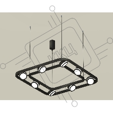 Светильник Ambrella light XB9182150/8 SBK/FR черный песок/белый матовый GX53 (C9182, N8415)