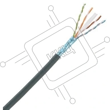 Кабель информационный Panduit PFO6X04BL-CEG кат.6А F/UTP общий экран 4X2X23AWG OSP внешний 305м черный