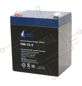 Батарея Парус-электро HM-12-5 (AGM/12В/5Ач/клемма F2), 90х70х101мм