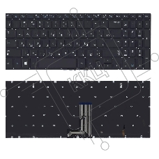 Клавиатура для ноутбука Samsung NP670Z5E-X01, черная с подсветкой