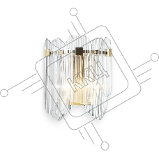 Настенный светильник Ambrella light LH31257/2 BS/CL латунь/прозрачный E14*2 max 40W 220*150*270