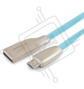 Кабель USB 2.0 Cablexpert CC-G-mUSB01Bl-1M, AM/microB, серия Gold, длина 1м, синий, блистер