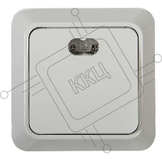 Выключатель 1-кл. BOLLETO с подсвет. накл. 7121 бел. ASD / IN HOME 4680005959754